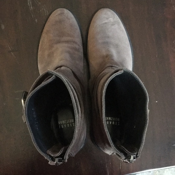 Stuart Weitzman Jitterbug Buckled Suede boots - Picture 4 of 7